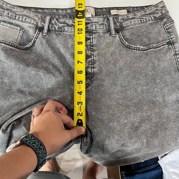 Logo Lori Goldstein QVC Gray Wide Leg Crop Jeans Button Fly Women’s Size 16 - Picture 7 of 9